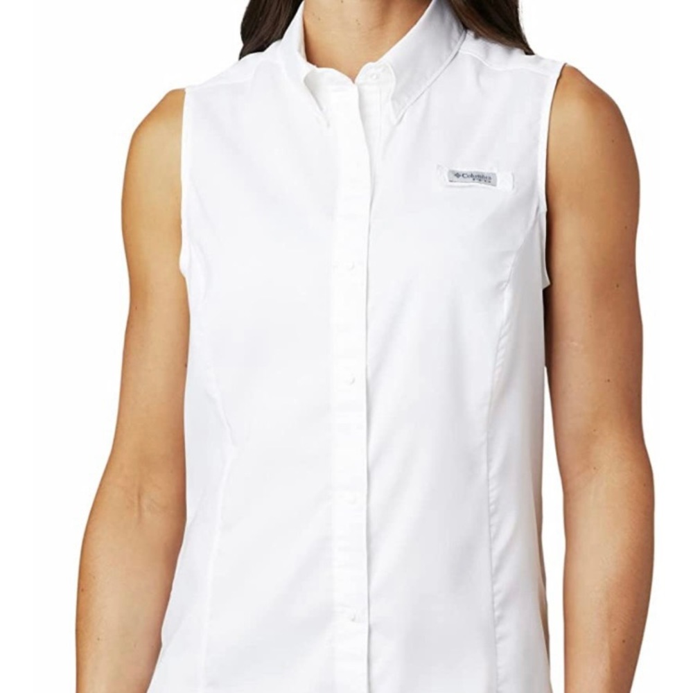 Columbia Tamiami White Sleeveless Shirt
